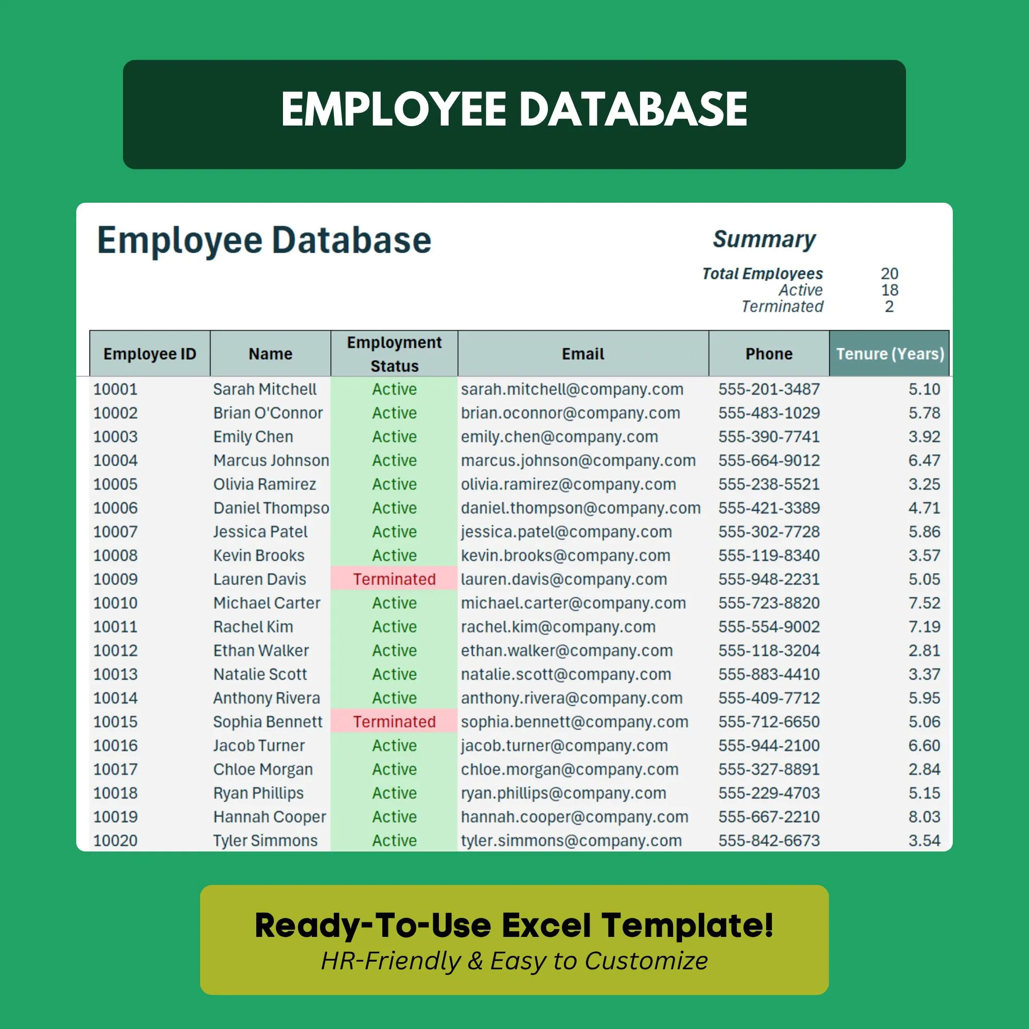 Employee Database Template