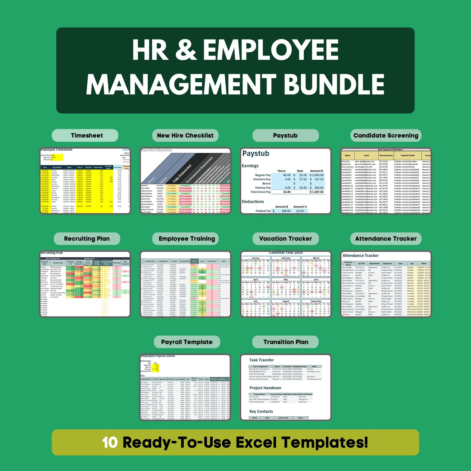 HR Template Bundle