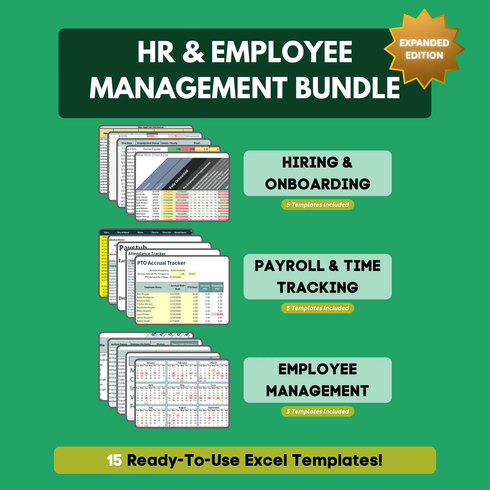 HR & Employee Management Spreadsheet