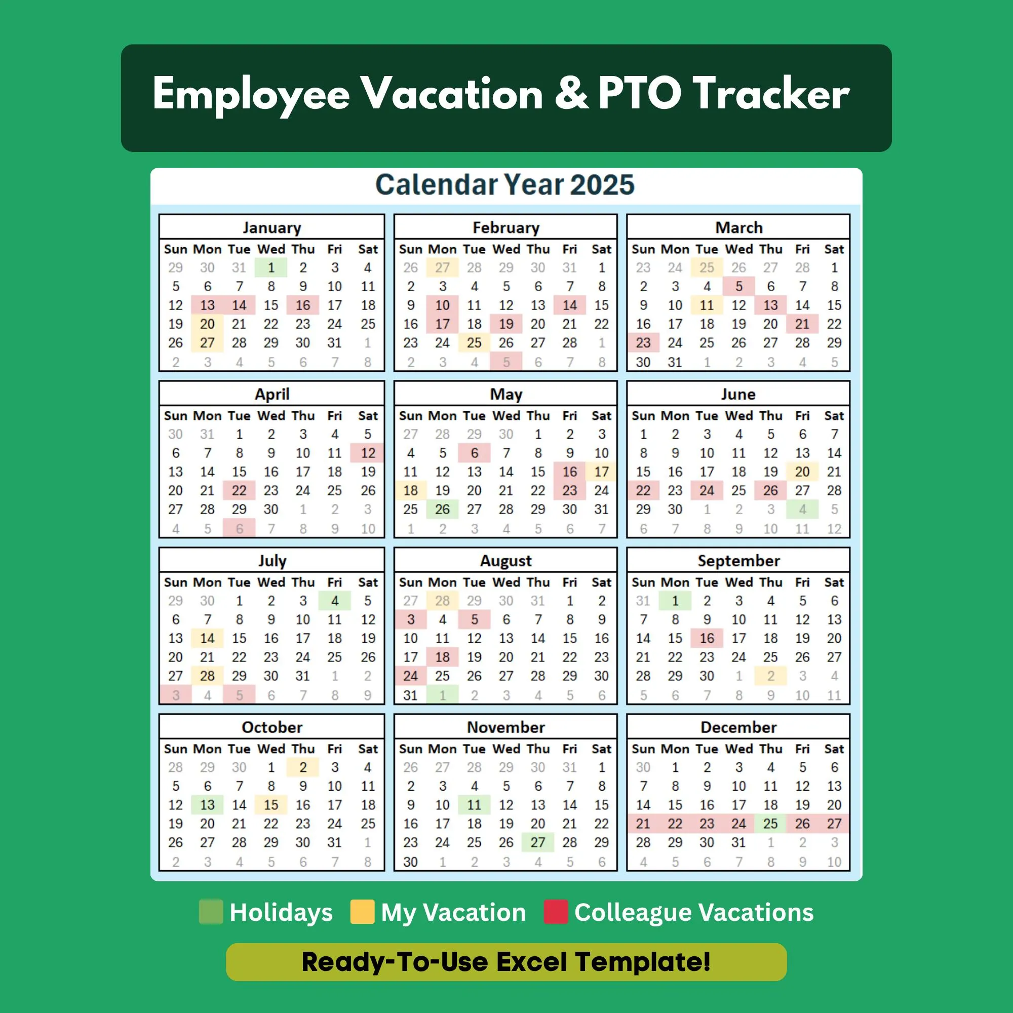 Vacation Tracking Template